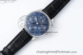 MIROTIME 0407 Bold Portugieser Perpetual Calendar SS 5033 APSF 1:1 Best Edition Blue Dial on Black Leather Strap A52610 Clone 7041